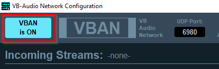Step 2: Enable VBAN